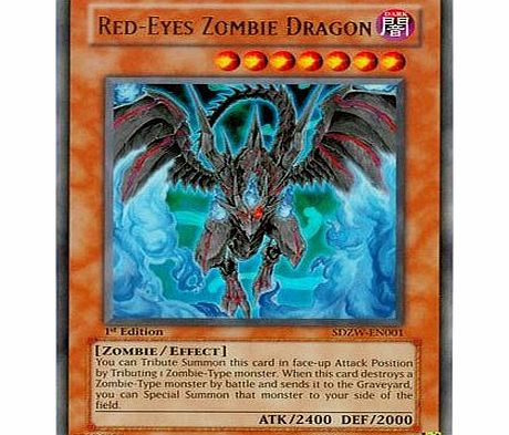 Yu Gi Oh Yugioh Red-eyes Zombie Dragon Ultra Rare Foil Card Sdzw-en001 [Toy]